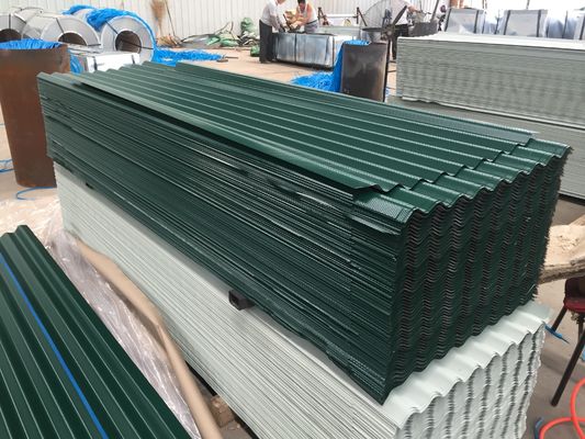 Dakbouwmaterialen 0,12-6mm 30-275g/m2 koudgewalst Ppgi-kleurig gegolfd gegalvaniseerd metalen dakplaat