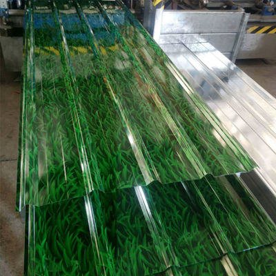 Metalen bouwmaterialen Voorgeverfd gegalvaniseerd stalen tegel 1219 mm Breedte G550 Zinkcoating Grof gekleurde stalen dakplaat