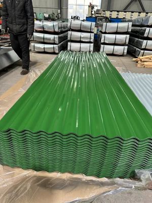 PPGI-kleurbedekte dakpanelen met golflaag van 15 mm tot 18 mm en ongeoliebehandeling in ASTM Z30 0,1-1,0 mm