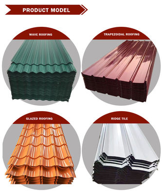 Best verkopende RAL ASTM SGCC Z40 0,5 mm en 1 mm gegolfde PPGI-kleurbedekte dakpanelen met volledige hardheid