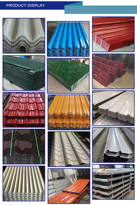 Zinkcoating 30-275 g/m2 Droge ASTM AISI SGCC RAL Kleur aanpasbaar gegalvaniseerde gegolfde platen PPGI Kleur stalen tegels