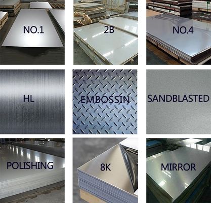 2B Oppervlakteafwerking ASTM SUS S15500 S17400 S13800 1mm 1.5mm 2.5mm 201 304 316 321 430 Vlekvrye staal platte plaat spoelplaat