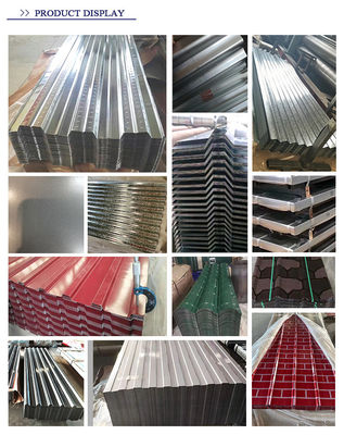 Afslag op ASTM AISI SGCC RAL kleur gegalvaniseerde gegolfde platen en PPGI kleur stalen tegels Breedte 600-1100 mm tegen directe prijzen
