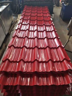 Snijplaten op maat professionele kleur gecoate gegolfde dakplaat gegalvaniseerd staalplaten regelmatig spangle type