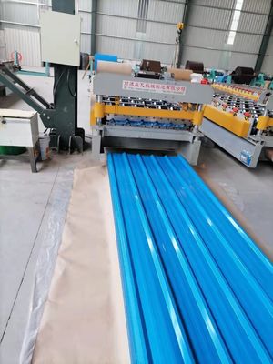 Snijplaten op maat professionele kleur gecoate gegolfde dakplaat gegalvaniseerd staalplaten regelmatig spangle type