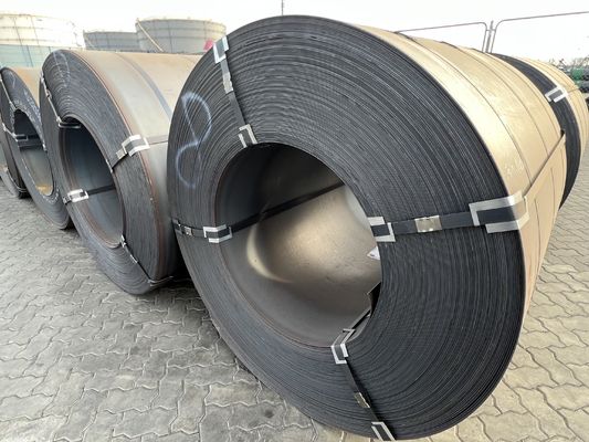 CE-goedgekeurde warmgewalste stalen spoel volharde koolstofstaalstroken/spoelen helderzwart gegalvaniseerd HRC-staal voor platen en spoelen