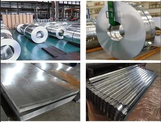 Sterkte Stalen plaat ASTM AISI JIS DIN GB Aanbevolen afmetingen Warm-Dip gegalvaniseerde stalen spoelen 0,35 mm Dikte Snel leveren GI spoel